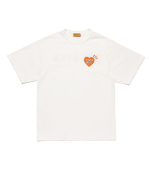 Human Made Orange Heart Graphic T Shirt White front view