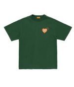 Human Made Orange Heart Graphic T Shirt Green front view