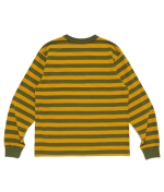 Human Made Striped L/S T-Shirt Olivedrab back view
