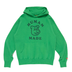 Human Made Dog Hoodie Green front view