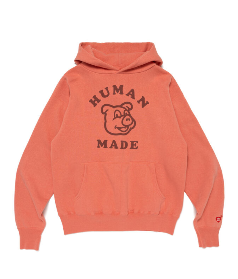 Human Made Dog Hoodie Pink front view