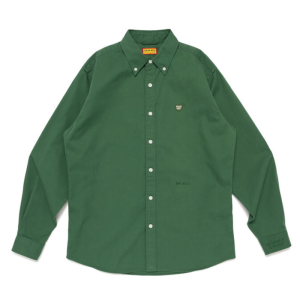 Human Made Heart TWILL BD Shirt Green front view