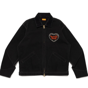 Human Made ZIP-UP Work Jacket Black front view
