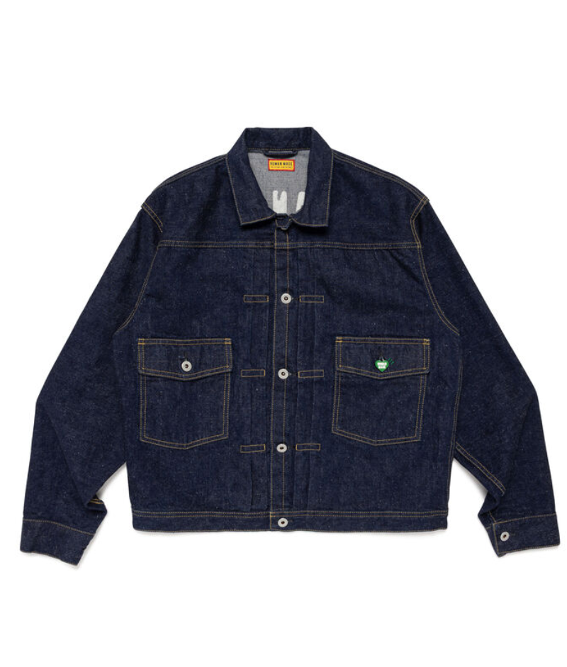 Human Hope Denim Work Jacket Front Human Hope Denim Work Jacket front view