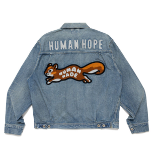 Human Hope Denim Work Jacket Indigo back view