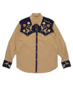 Human Made Beige Western Shirt front view