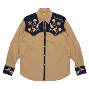 Human Made Beige Western Shirt front view