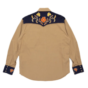 Human Made Beige Western Shirt back view