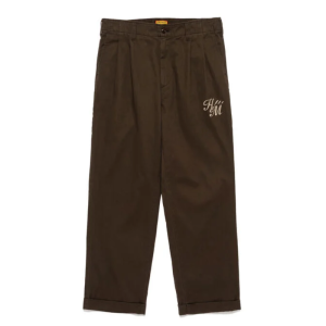 Human Made Brown Tuck Pants front view