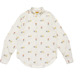 Human Made Heart Printed Shirt White front view