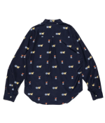 Human Made Heart Printed Shirt Navy back view
