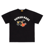 Human Made Duck Red Graphic T Shirt Black front view