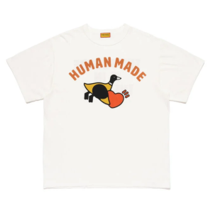 Human Made Duck Red Graphic T Shirt White front view