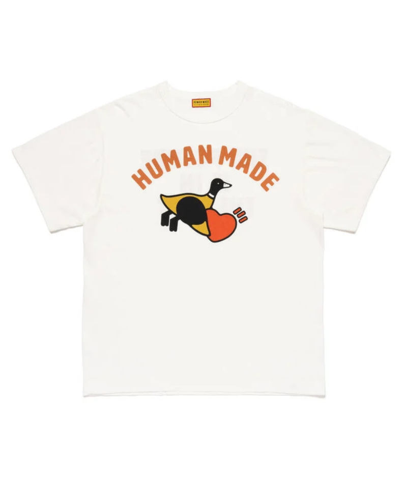 Human Made Duck Red Graphic T Shirt White – Front Human Made Duck Red Graphic T Shirt White front view