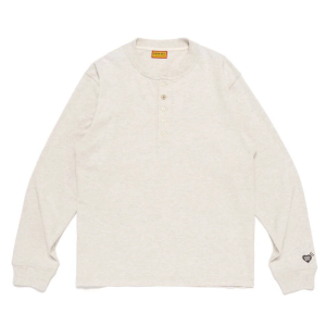 Human Made Henley White Neck Shirt front view